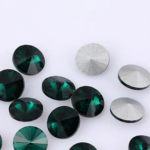 Blue zircon Лидер продаж! Круглый со стразами "риволи" AB Стекло Стразы заостренные сзади со стразами красный изысканный камень круглый Jet требуется склеить на свадебное платье B0969 - Цвет: Blue zircon