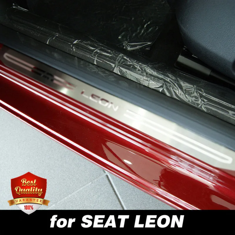 Накладка на дверные пороги из нержавеющей стали для SEAT LEON 2015 2018 двухцветные 2017