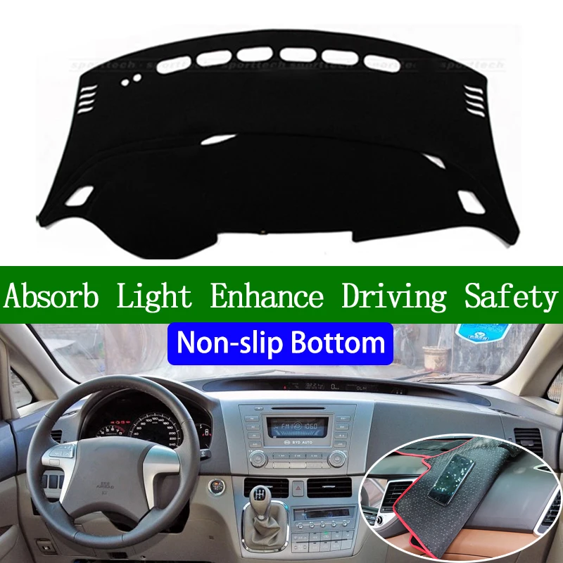 

For BYD M6 2010 2011 2012 2013 2014 2015 2016 Non-slip Bottom Dashboard Cover Car Decals Car Stickers Interior Car Accessories