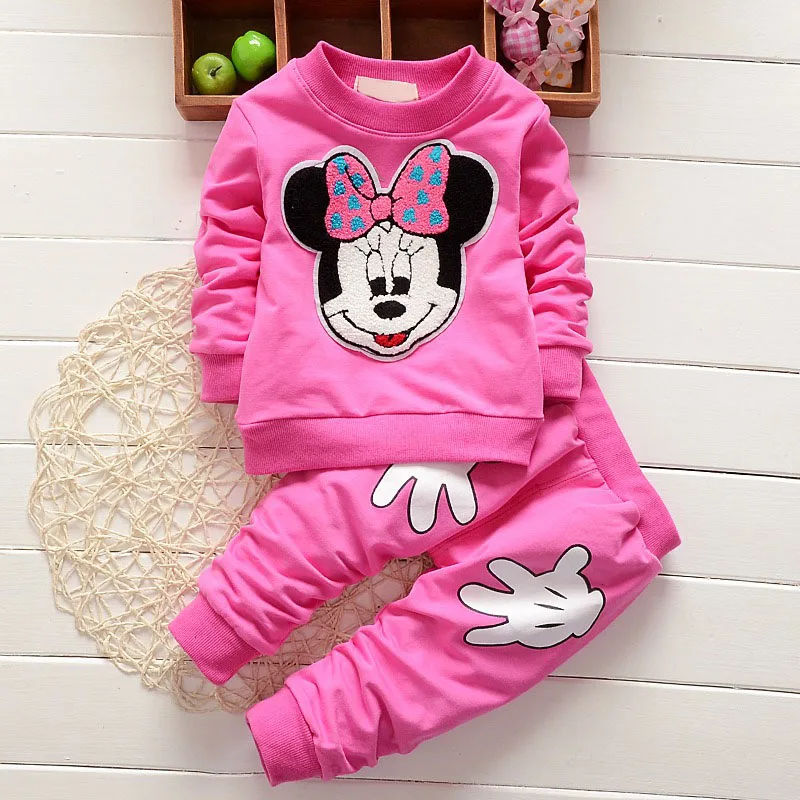 Baby Girl Clothes Set 2017 Autumn Leisure Long Sleeved T-shirts Tops + Pants 2pcs Outfits Tracksuits Kids Bebes Jogging Suits | Детская