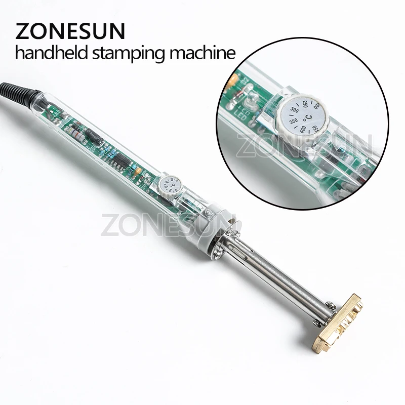 Электрический паяльник ZONESUN 60 Вт для кожи ручной аппарат горячего тиснения