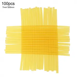 100 шт.лот 7 мм x 200 мм Желтый Прочный вискозный термоплавкий пистолет Клеевые стержни экологически чистые инструменты для термоклеевого пистолета