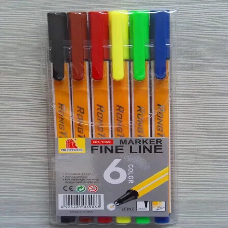 6/10/18/24Colors Marker Super Fine Line Drawing Marker Nontoxic Material Needle Pen Color Marker Colored