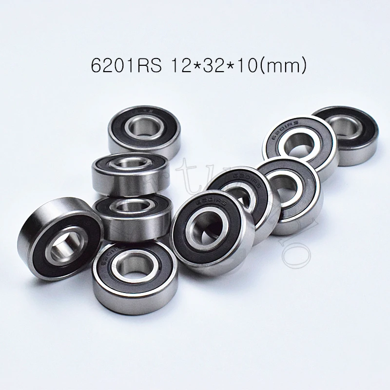 6201RS 12*32*10 (мм) 1 шт. подшипники ABEC 5 уплотнительные 6201 6201rs хромированная сталь