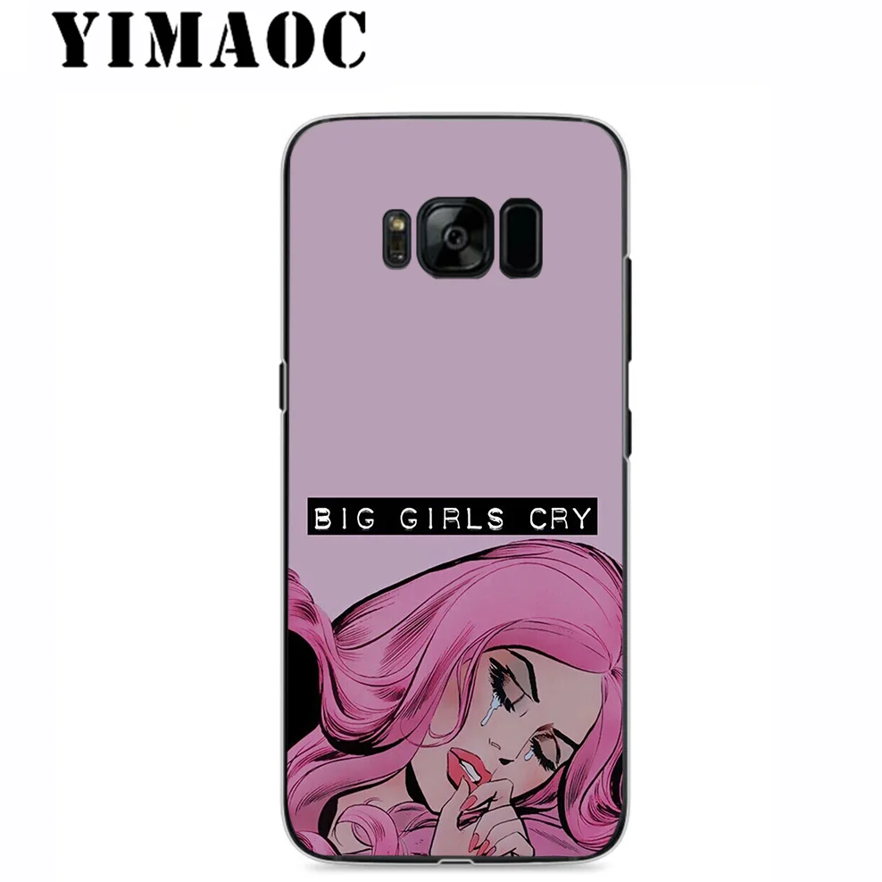 YIMAOC комиксов девушки поп грустно Мягкий силиконовый чехол для samsung Galaxy S10 S10E S9 S8