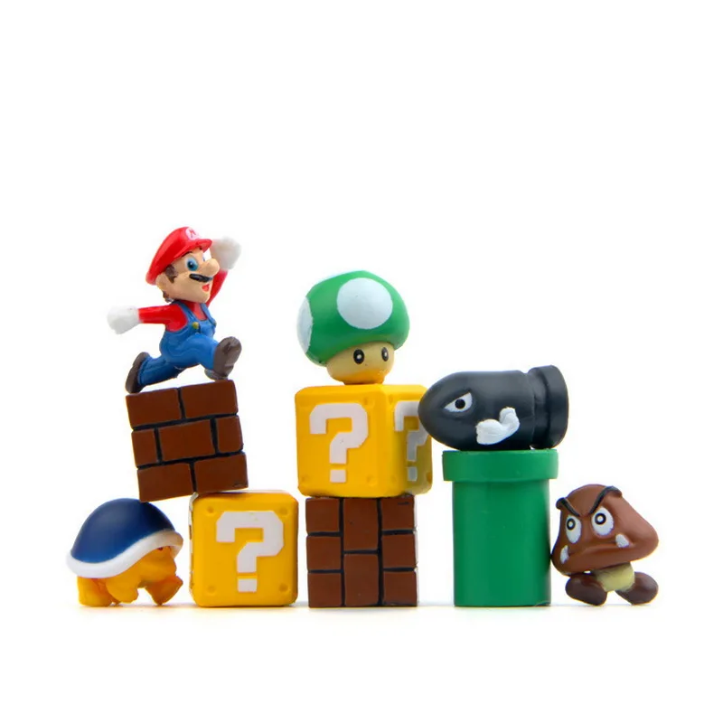 10 шт./лот Супер Марио Жаба пуля гриб Goomba фигурки Конструкторы вопрос стены