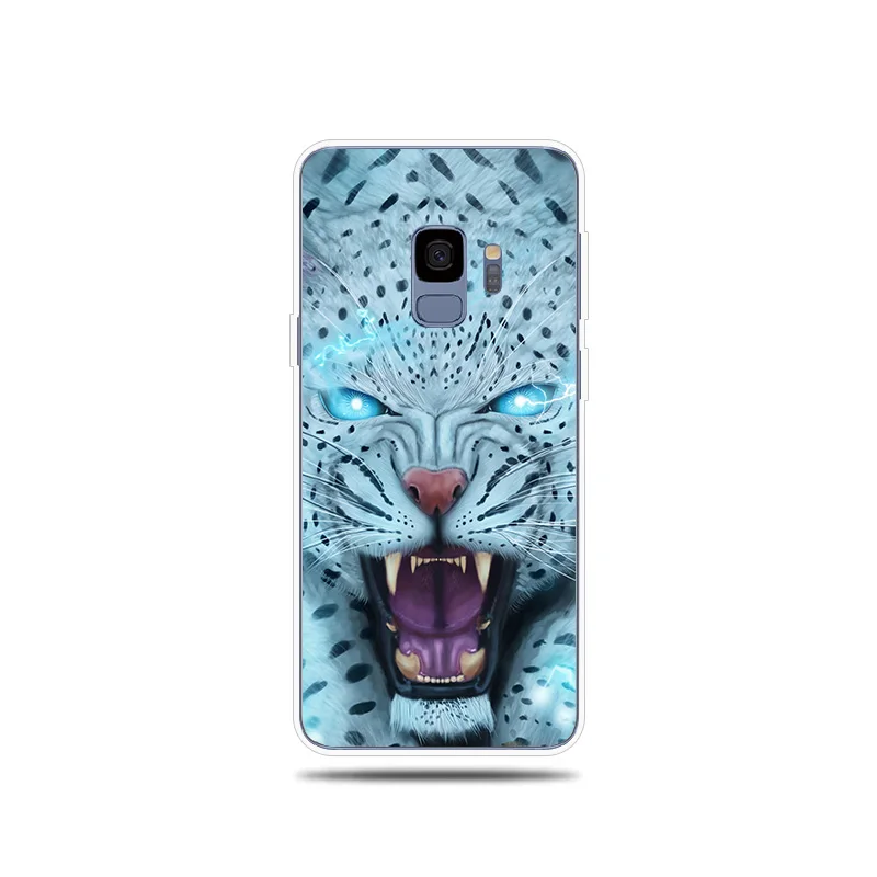 Тигром львом сатиновая юбка-американка силиконовый чехол для samsung Galaxy S5 S6 S7 край S8