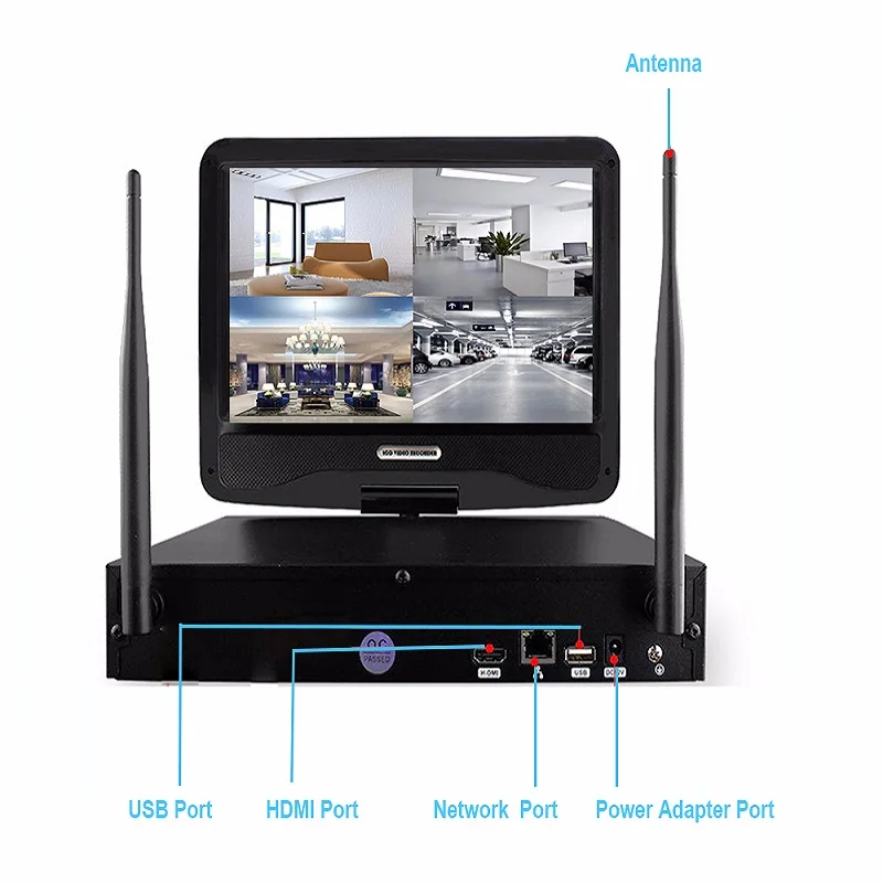 IMPORX 4CH 1080P Беспроводной NVR комплект ИК ночного видения 2MP безопасности CCTV IP камера
