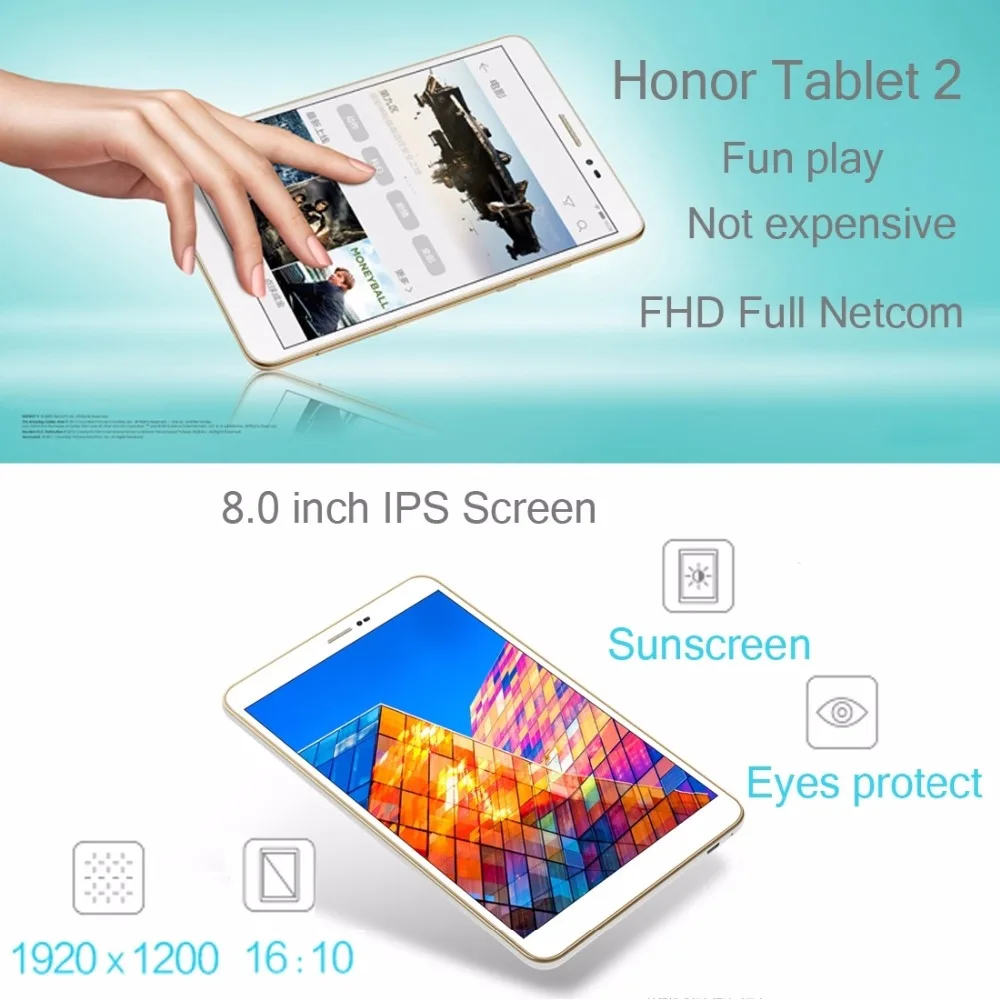Оригинальный планшет 8 дюймов Huawei Honor Tablet 2 JDN AL00 3 ГБ 32 EMUI 4.0 64 разрядный