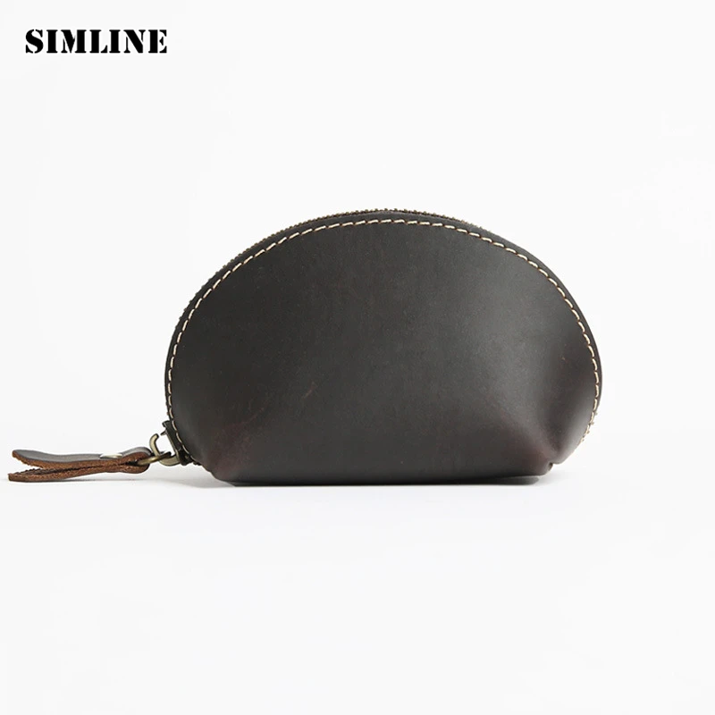 Портмоне SIMLINE из натуральной кожи для мужчин и женщин винтажный маленький мини