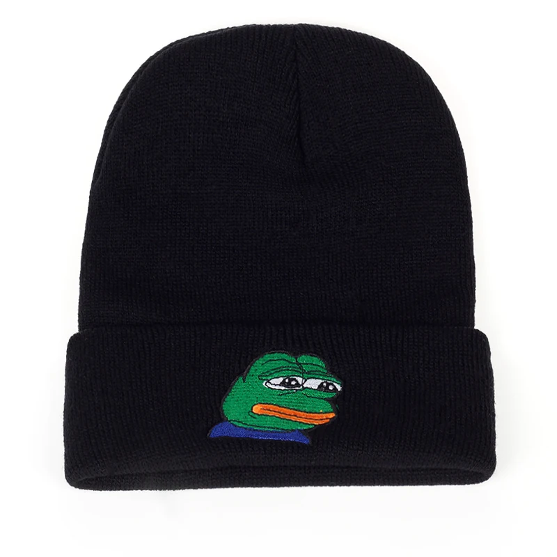 Грустно Кермит Кепки лягушка Pepe неможет человек Вышивка шапочки хип-хоп одежда