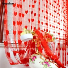 Абсолютно 100 см* 200 см Модный корейский милый сердечный линия кисточка струнная дверь Штора для окна комнаты разделитель занавеска балдахин