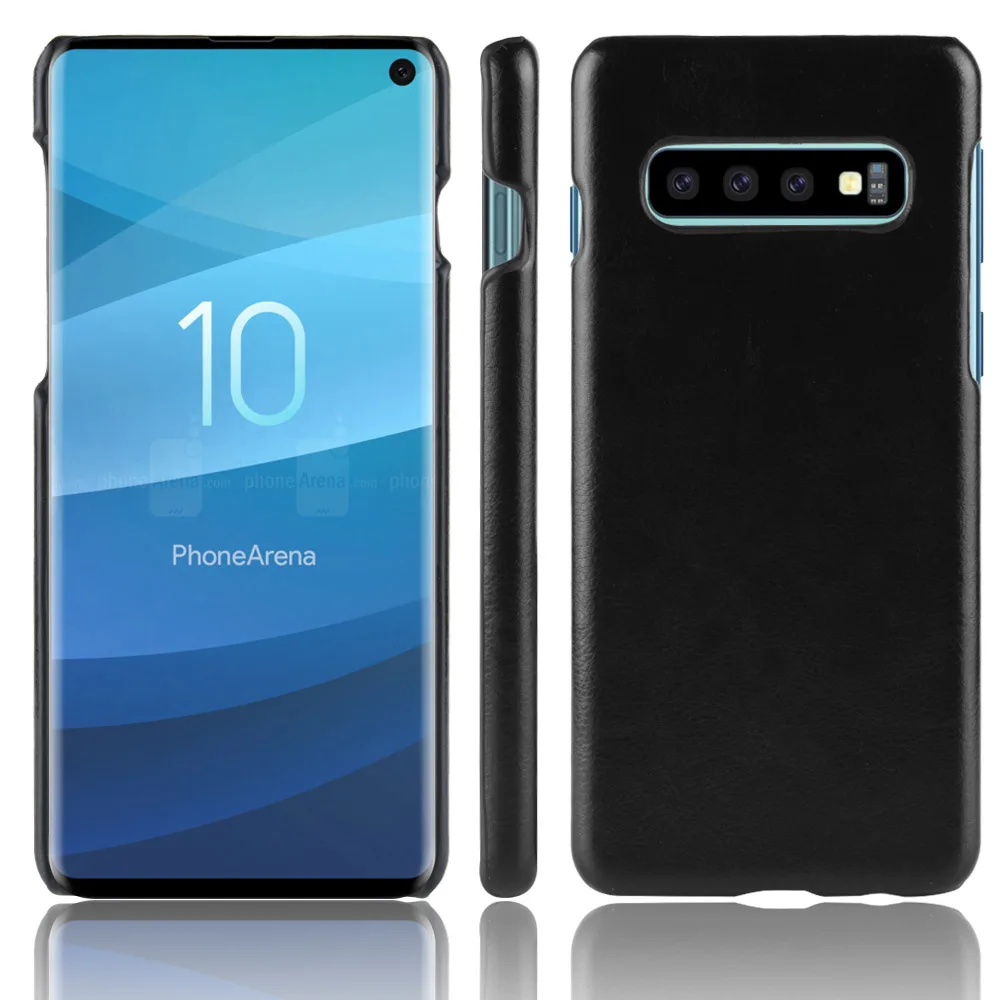 УГЛЕРОДНЫЙ чехол Litchi для Samsung Galaxy A51 A71 S9 S10 S20 Note 10 Plus из искусственной кожи J4 J6 J8 2018