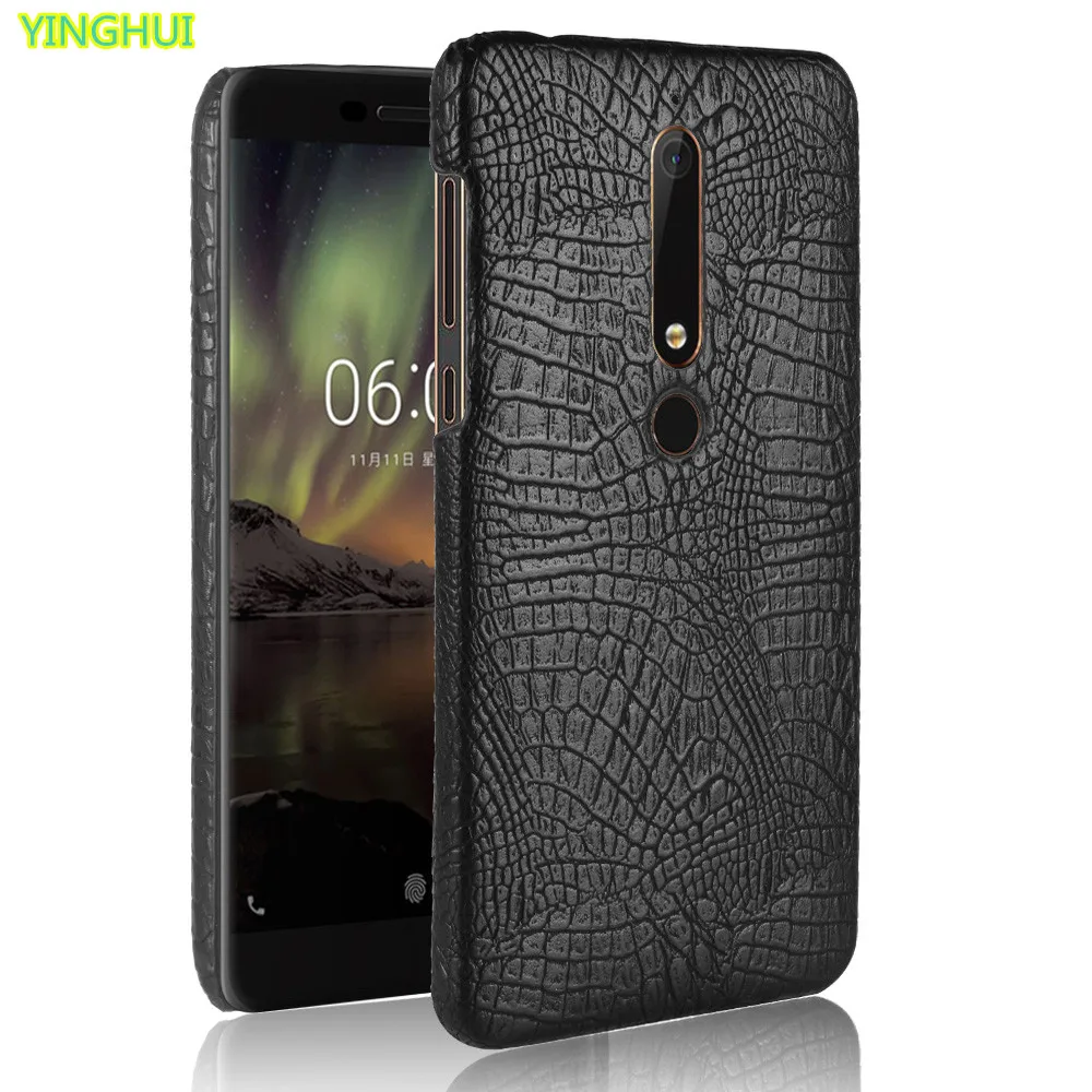 Nokia 6 2018 phone bag case Luxury Crocodile Skin PU leather Protective Case Cover For 6.1 TA-1068 TA-1050 |