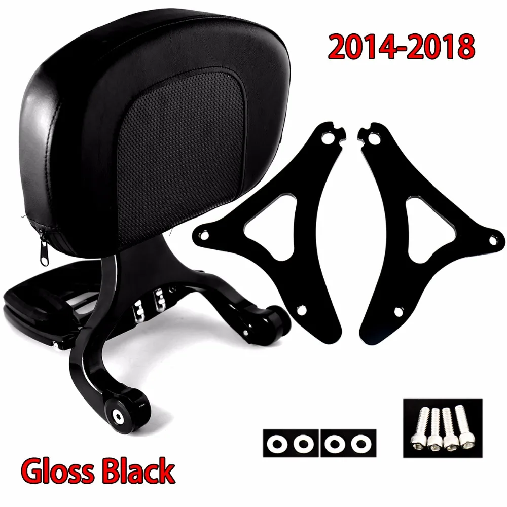 Черный глянец фиксированное Крепление и спинка водителя для Harley Touring Electra Street Glide