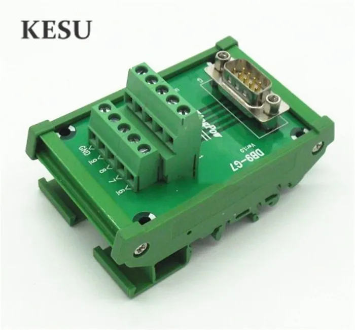 DB9 D Sub DIN Rail Mount интерфейсный модуль 9Pin 9 контактный Мужской Женский позолоченный