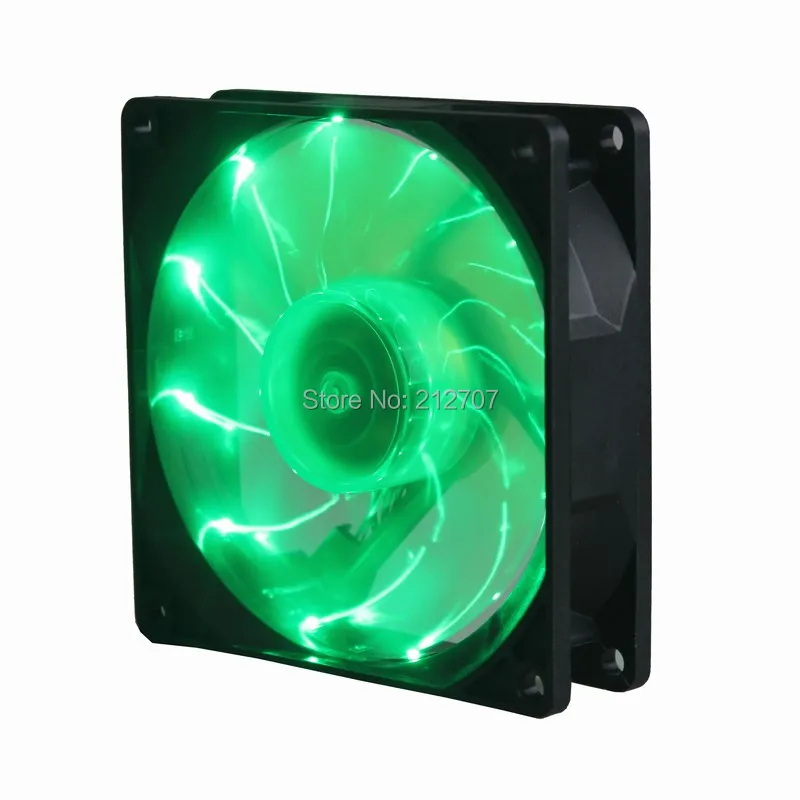 1 шт. Gdstime 92 мм LED Зеленый свет вентилятор охлаждения 92*92*25 DC 12V 3Pin для ПК компьютера