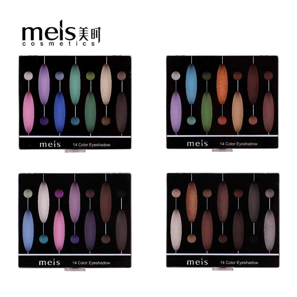 MEIS beauty глазурованные 14 цветов обнаженные Сияющие тени для век Палитра Макияж блеск пигмент дымчатые тени для век Палитра водостойкая косметика