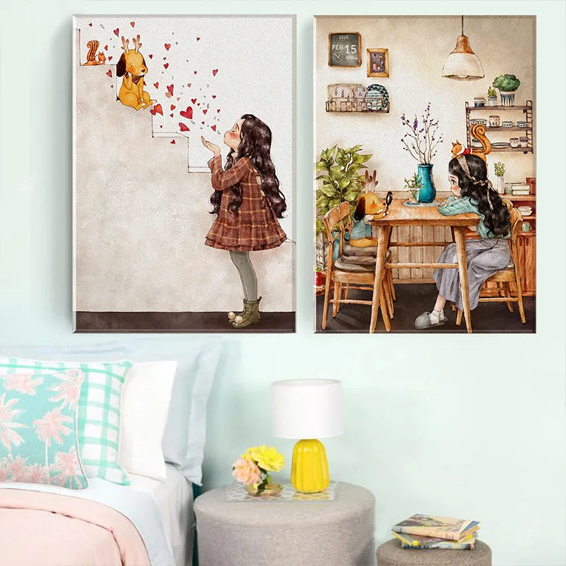 Вышивка вышивка крестиком полный набор для вышивки мультяшный милый рисунок