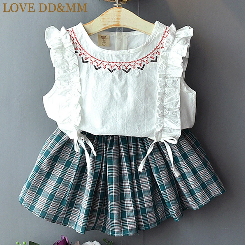 Комплекты для девочек LOVE DD & MM летняя новая детская одежда 2020 кружевная рубашка