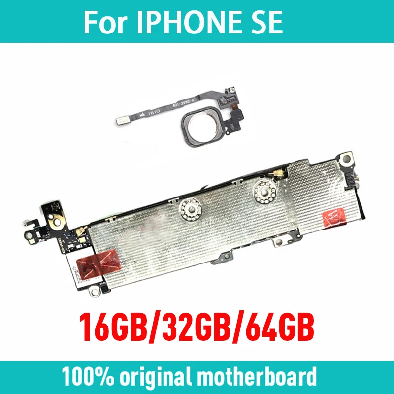 Оригинальная разблокированная материнская плата для iPhone 5SE с Touch ID 64 ГБ черно