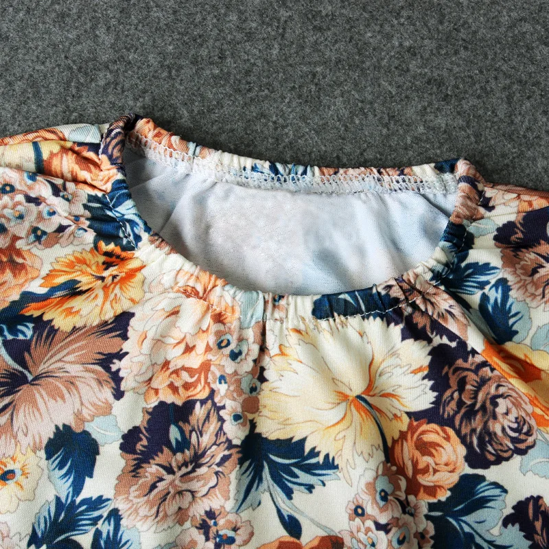 Цветочный для маленьких девочек Средства ухода за кожей костюм с длинным рукавом