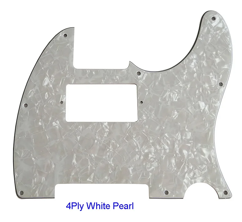 4Ply White Pearl Запчасти для гитары Pleroo-для стандарта США 8 винтовых отверстий Tele Telecaster с PAF Humbucker Guitar Pickguard Scartch Plate - Цвет: 4Ply White Pearl
