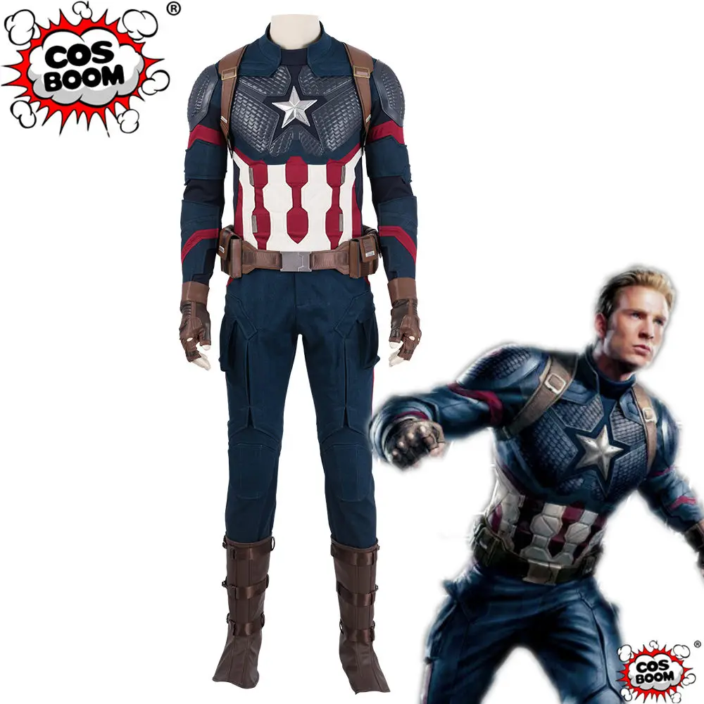 COSBOOM новинка Капитан Америка Мстители костюм для косплея мужской карнавальный на