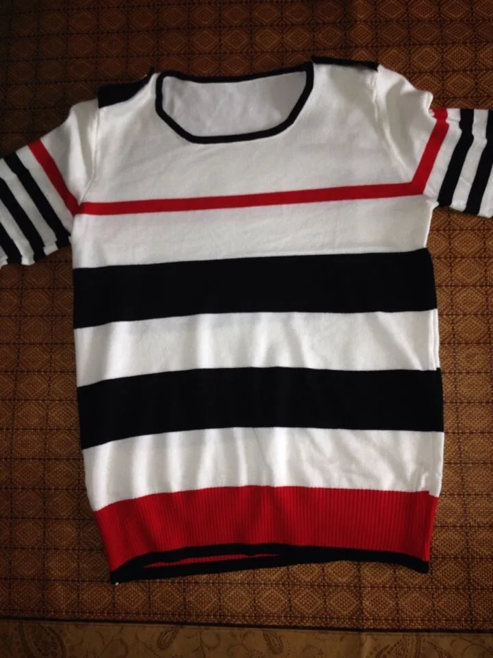 2016 Spring Autumn Women Fashion Striped Knitted Sweaters Pullovers Slim Shirts sweater Tops | Женская одежда