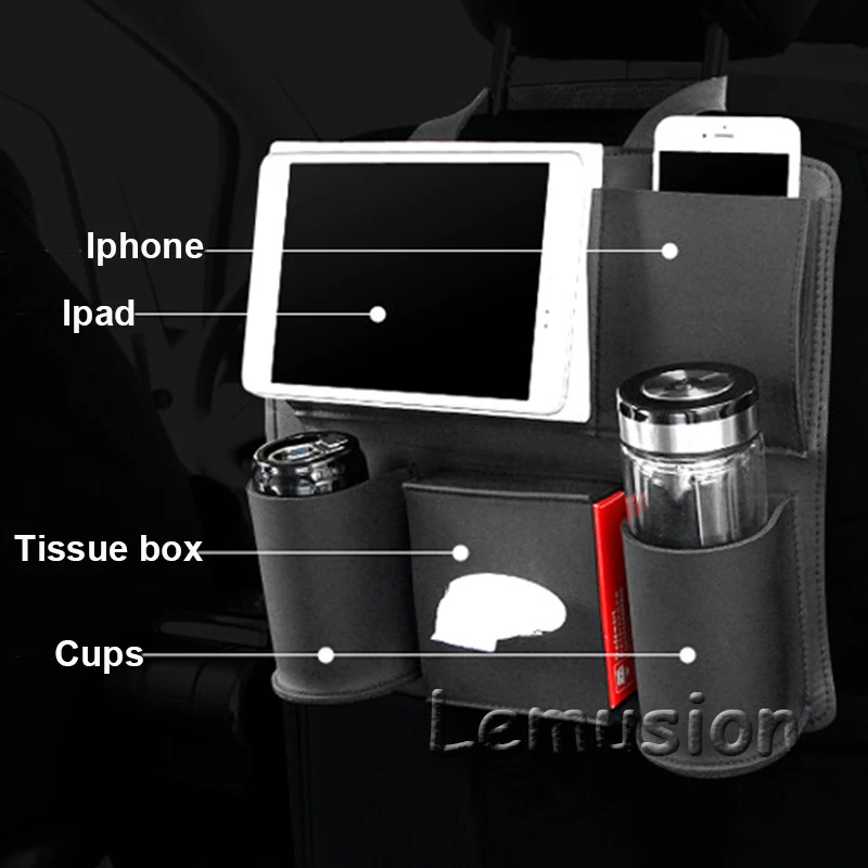 Новинка 1X кожаная автомобильная сумка для хранения на заднее сиденье