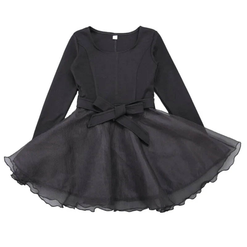 2018 девушка Платья для женщин Демисезонный с длинным рукавом сетки ремень немного