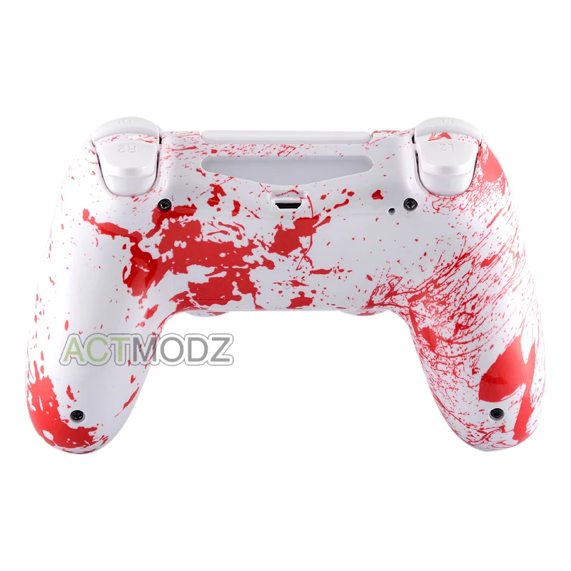 Крови узорной полный набор оболочки чехол ремонта кнопок для PS4 контроллера JDM-010 JDM-020