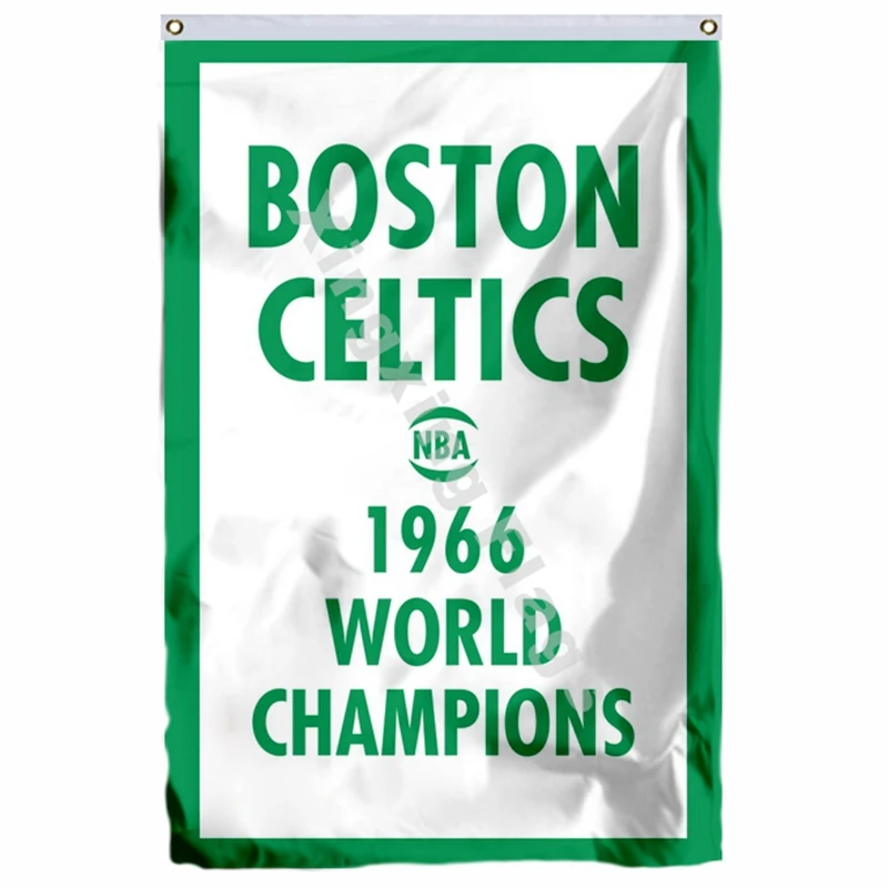 Бостон Селтикс 1966 флаг чемпионов мира 3ft x 5ft полиэстер команда NBA баннер Летающий