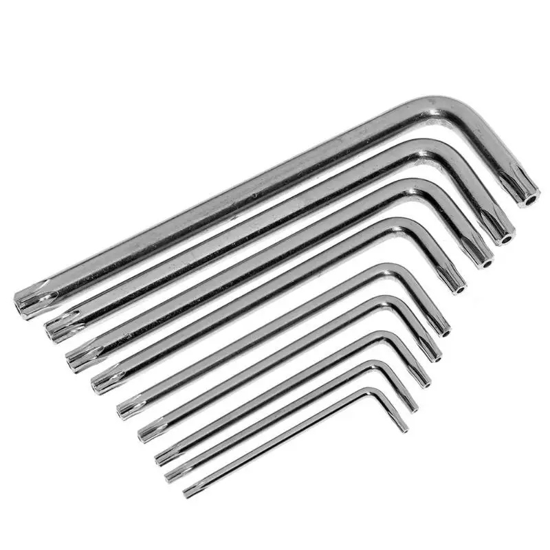 Набор гаечных ключей l-образный сливовый шестигранный Torx Star гаечный ключ набор короткий стиль T6-T20 прибор велосипедный ремонт ручной инструмент дропшиппинг 9 шт