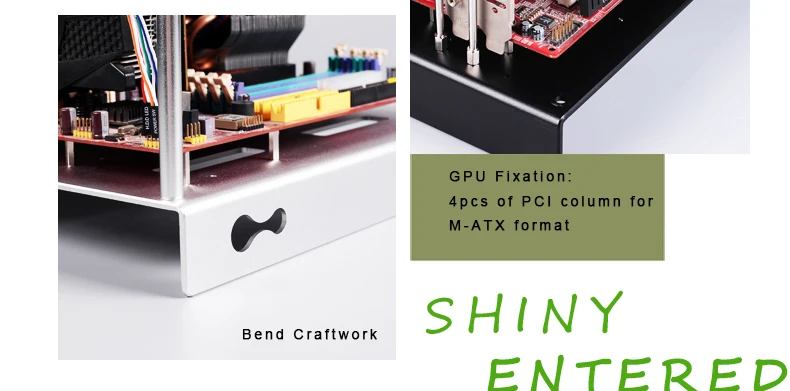 QDIY PC-ZB01 MicroATX открытие алюминиевый сплав ПК аппаратное обеспечение материнская плата дисплей платформа Кронштейн Рамка Шасси