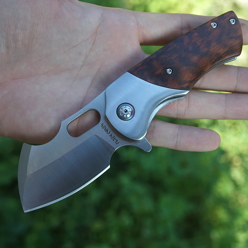 60 HRC складной нож Дамаск и DC53 лезвие Snakewood Ручка Кемпинг БОЕВОЙ ОХОТНИЧИЙ