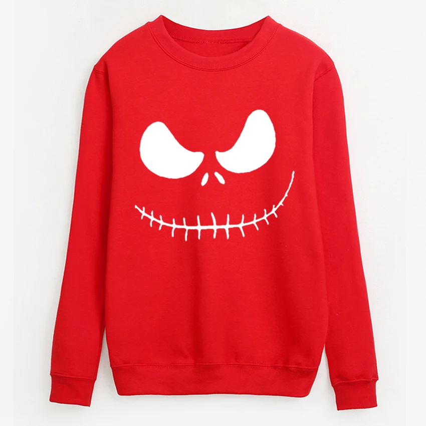 Femme harajuku casual brand clothing New arrival Jack Skellington Women pullovers Evil Smile hoodies autumn kpop sweatshirt