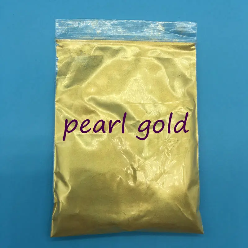 pearl gold Золотой пигмент жемчужный порошковый краситель керамическая порошковая краска покрытие автомобильных покрытий художественная окраска для кожи 100 г в упаковке - Цвет: pearl gold