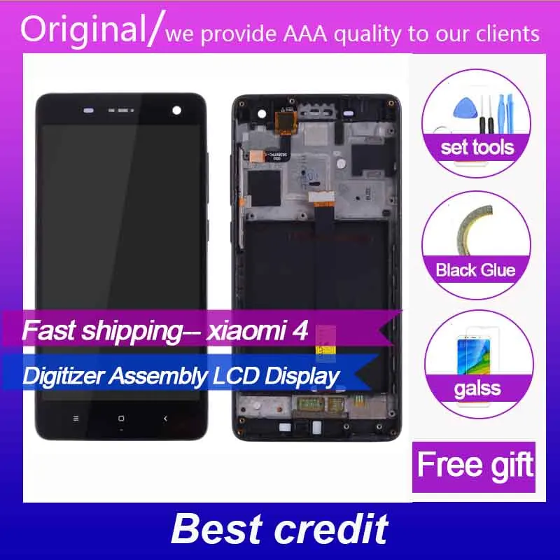 Оригинальный высококачественный дисплей для Xiaomi Mi4 LCD сенсорный экран дигитайзер