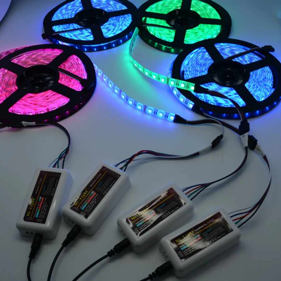 5-20 м RGB/W Светодиодная лента 5050 водонепроницаемая IP20/IP65 DC12V 4 цвета в 1 Светодиодный светильник с чипом+ пульт дистанционного управления+ светодиодный блок питания