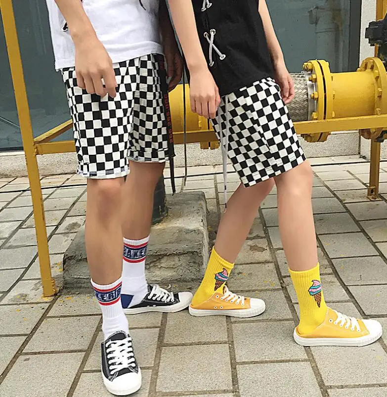 

summer Checkered plaid loose shorts