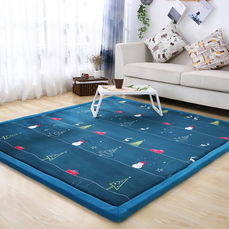 

Thick Farley velvet tatami mat room sitting room kang carpet mat cute cartoon children bedroom bed border smashed