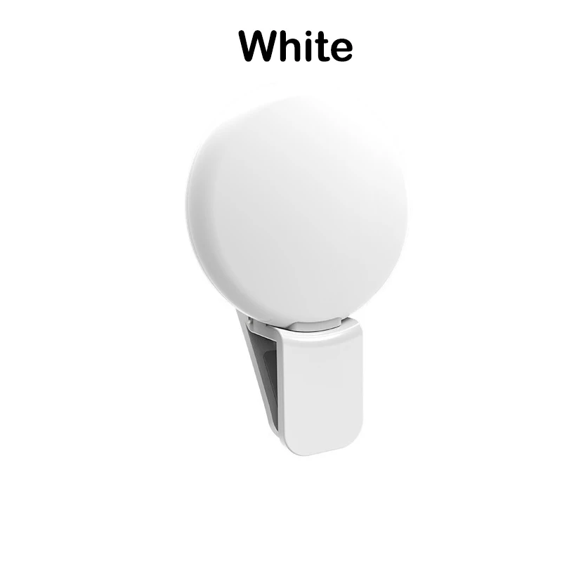 White Светодиодный светильник-вспышка с кольцевым объективом для samsung Galaxy A50 S10 S9 S8 Plus Note 9 8 фотография селфи Obiektyw Do Telefonu Luz светодиодный - Цвет: White