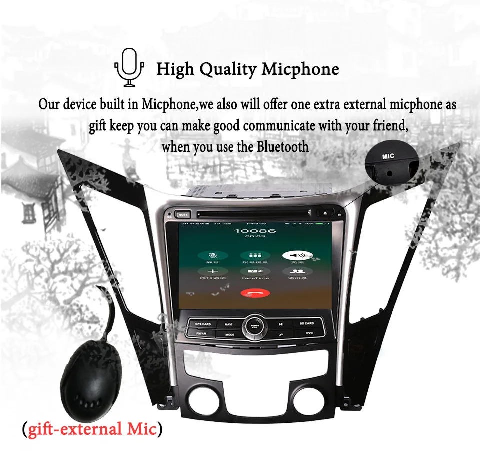 8 ''Восьмиядерный 4 + 64G Android 9 0 Автомобильный GPS навигатор для HYUNDAI SONATA I40 I45 I50 YF 2011