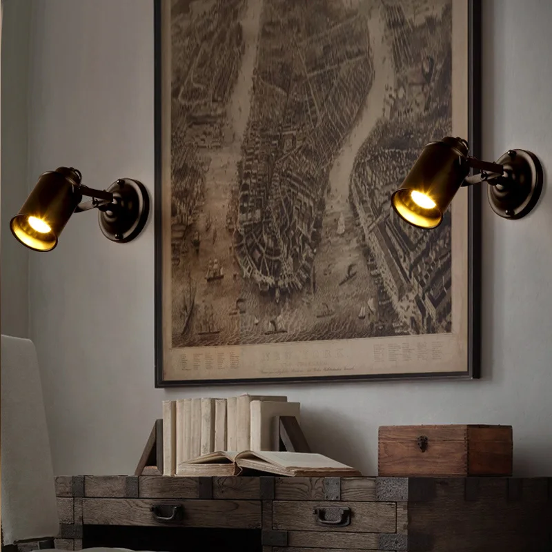 Винтажные Настенные светильники для лофта железные металлические настенные