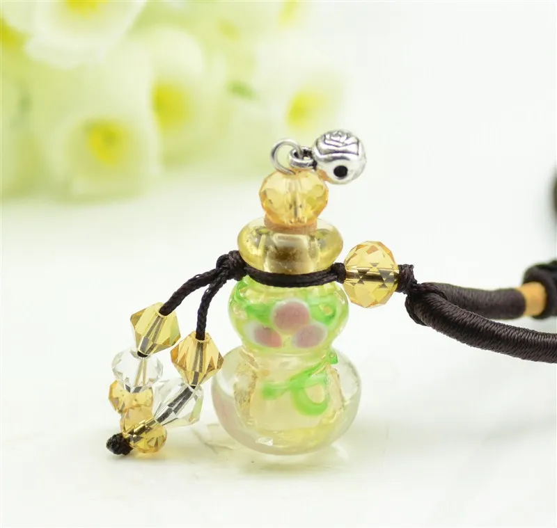 Милая тыква маленькая стеклянная подвеска с эфирным маслом цветной флакон духов