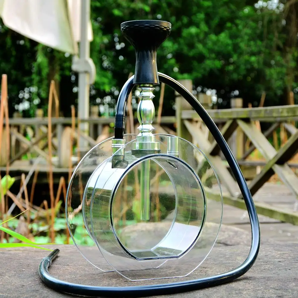 Круглый акриловый кальян набор водяная трубка-кальян с Sheesha силиконовая чаша шланг металлические щипцы Chicha Narguile Cachimba аксессуары