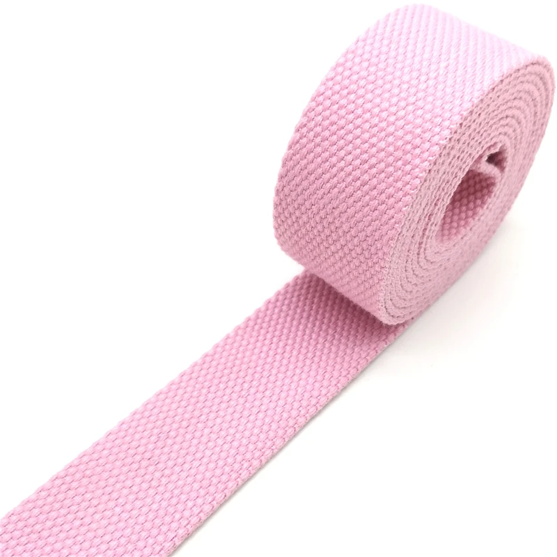 Pink 10 ярдов 32 мм парусиновая лента поясная сумка утолщенная(2 мм) хлопчатобумажная тесьма нейлоновая тесьма рюкзак поясная швейная сумка ремень аксессуары - Цвет: Pink