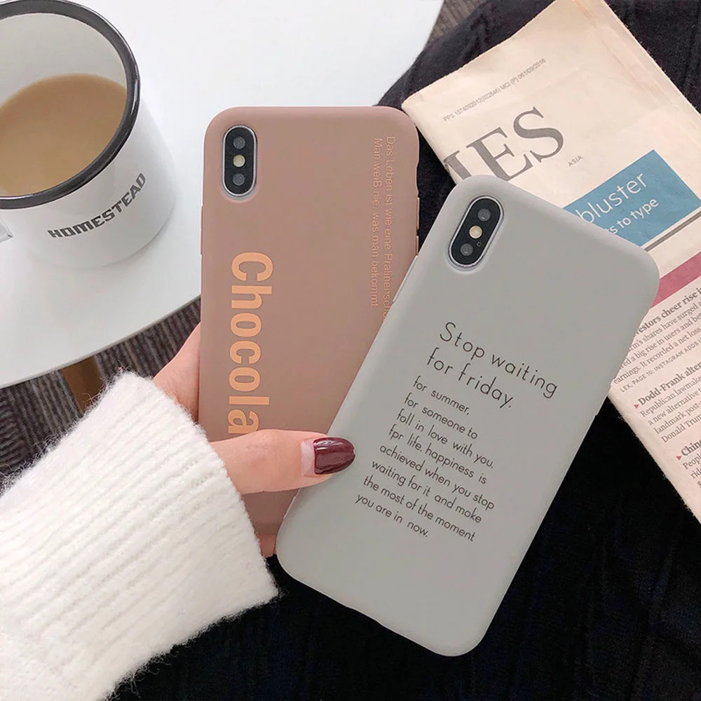 Мягкий ТПУ чехол с надписью Heyytle для iPhone 7 8 Plus XS Max XR X 6 6s чехлы с принтом из мультфильма Противоударная Силиконовая задняя крышка 7Plus Тонкий чехол для пары