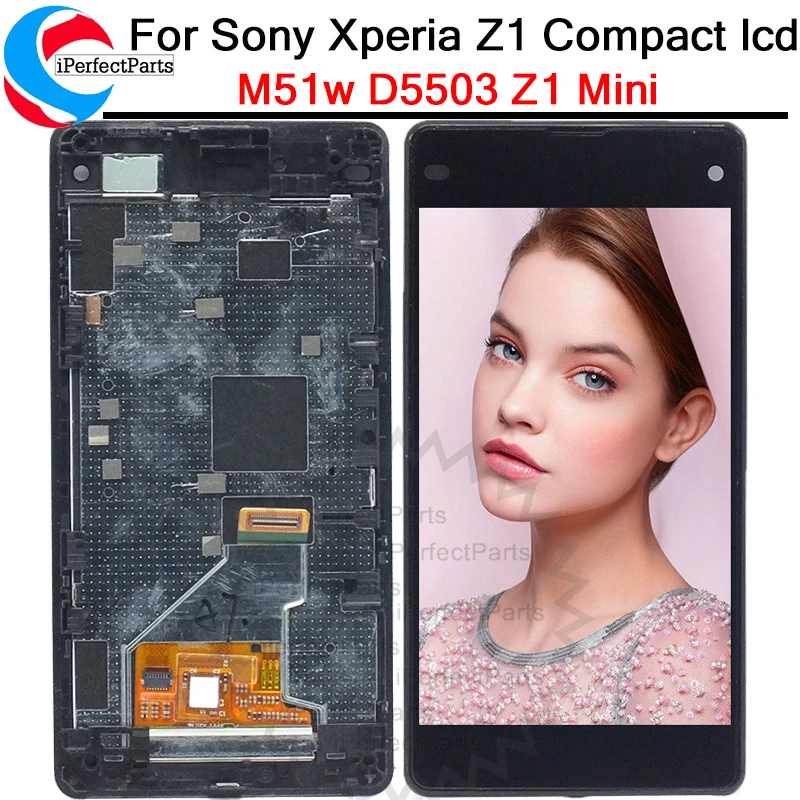 4 3 "1280*720 для SONY Xperia Z1 Compact ЖК-дисплей кодирующий преобразователь сенсорного